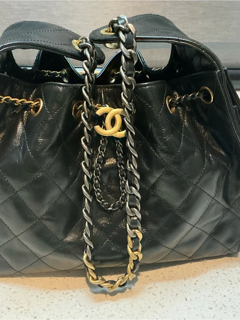 Chanel Mixed Metal Black Calfskin small 25